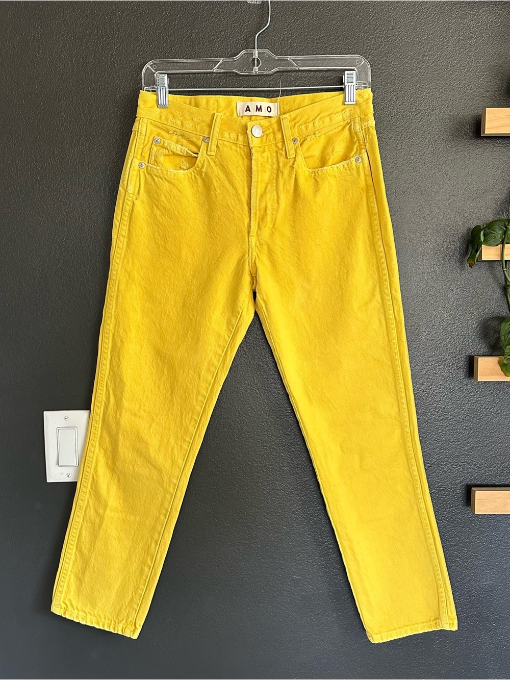 Anthropologie AMO Tomboy Jeans Women’s Size 25 Yellow 100% Cotton NWOT